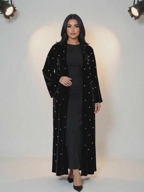 Celeste Pearl Velvet Cardigan✨