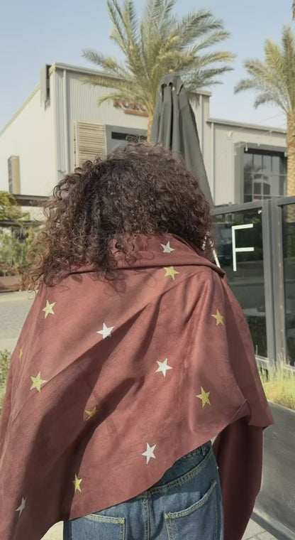 Suede Star Fringe Shawl✨