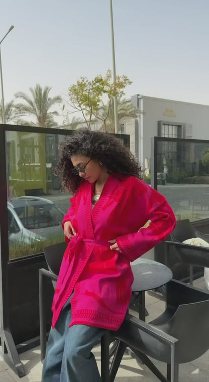 Floral Belted Knit Cardigan✨