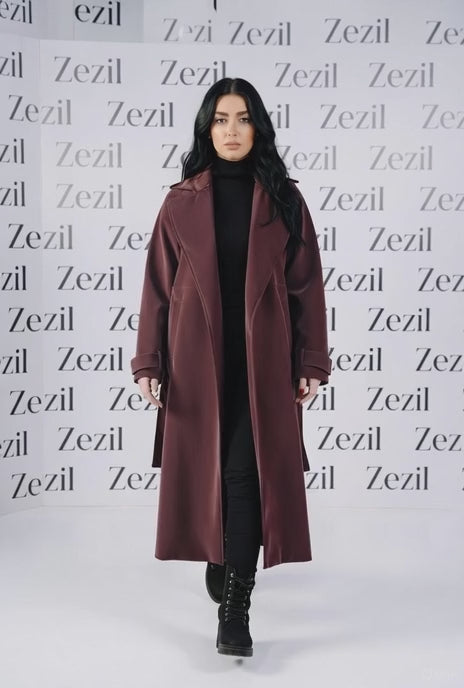 VELORA Belted Coat